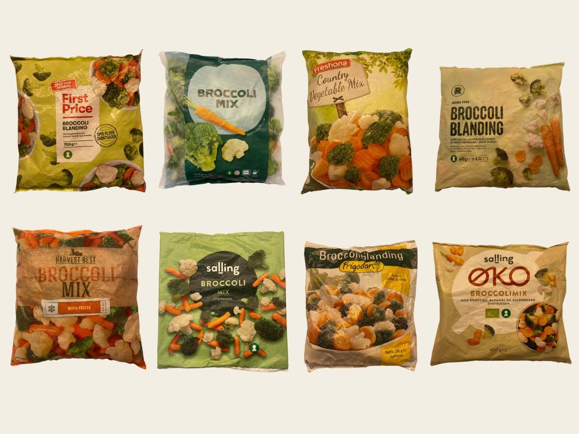 Emballagen til broccoliblandinger