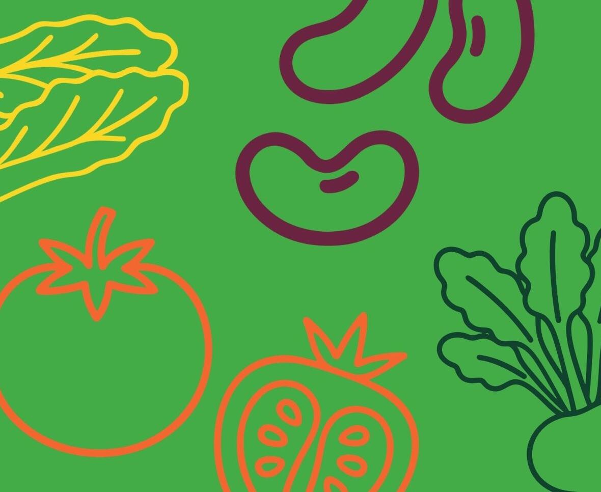 Illustrationer af grøntsager og bælgfrugter